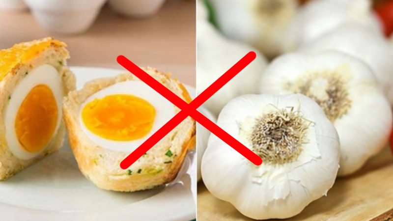 Không nên kết hợp trứng với các thực phẩm kỵ