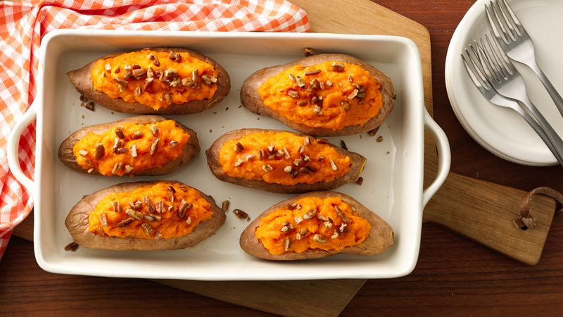 Make-Ahead Baked Sweet Potatoes Recipe - BettyCrocker.com