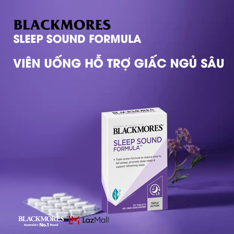 Viên uống hỗ trợ giấc ngủ sâu Sleep Sound Formula Blackmores Úc 30 viên