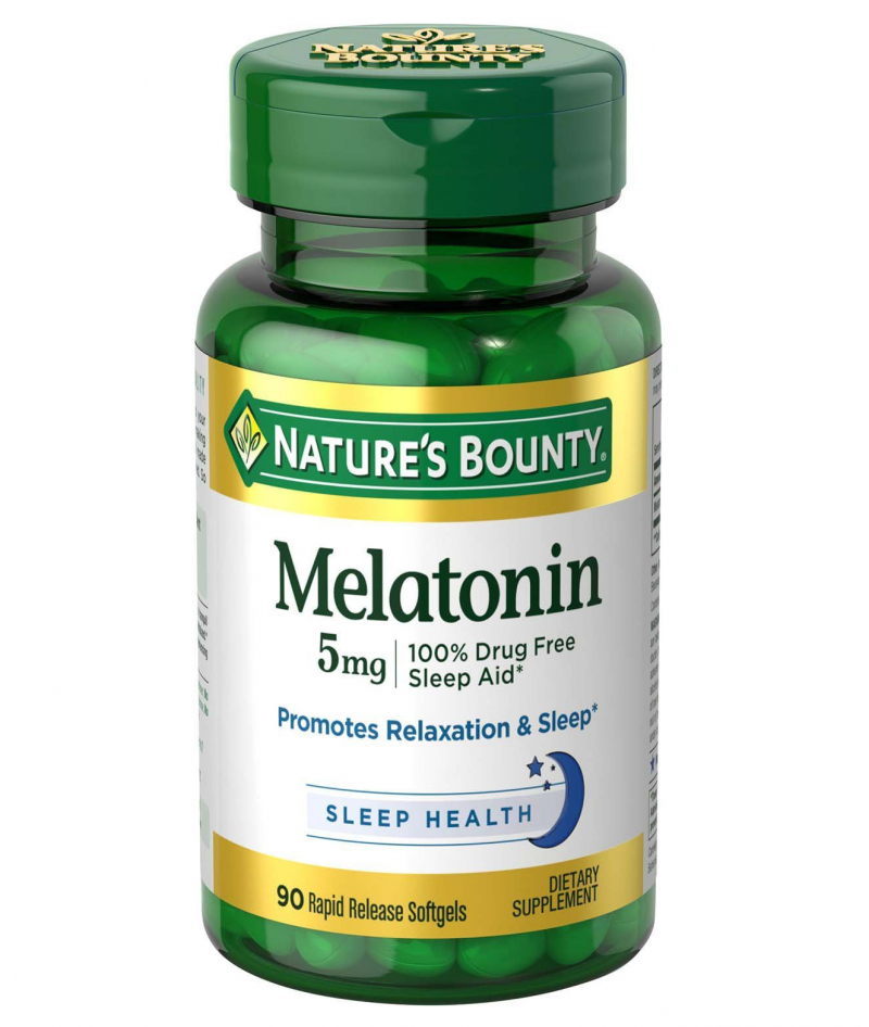 Viên uống Nature's Bounty Melatonin 5mg hỗ trợ cải thiện giấc ngủ (60 viên)