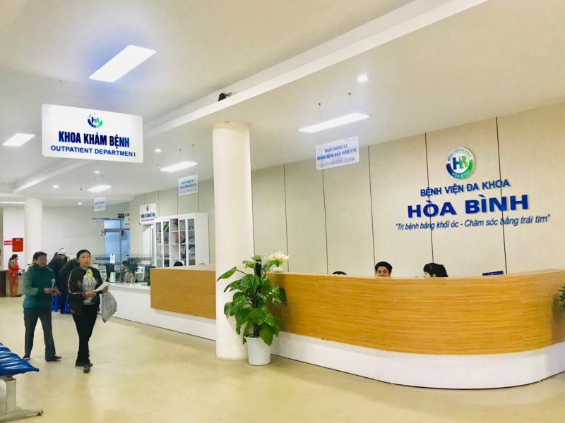 Sảnh Bệnh viện đa khoa Hòa Bình tỉnh Hải Dương