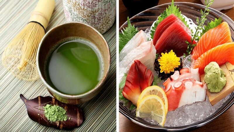 Uống trà và ăn nhiều hải sản là cách để người Nhật sống thọ