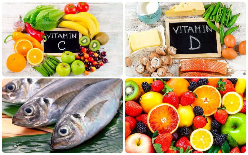 Người bệnh nên bổ sung thực phẩm giàu vitamin C, vitamin D,...để bệnh suy giảm